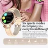 New Lady Smart Bracelets écran rond 66 pcs Cystal Stones Femmes Mode Smartwatch Sports Fitness Tracker HR BP Surveillance montre intelligente