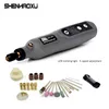 Mini smerigliatrice elettrica Set trapano a batteria utensile rotante Penna per intaglio del legno per fresatura Incisione Caricatore USB da 3,6 V Lampada da lavoro a LED H220510