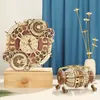 Robotime Zodiac Wall Clock TIME ART 3D Wooden Puzzle Model Building Block Kits DIY Gift for Children Kid Adult Home Decor 220715