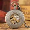 Pocket Watches Vintage Mechanical Epoxy Jade Flower Watch Women Ladies Girls Necklace Pendant Chain Crystal Clock Birthday Gift To WifePocke