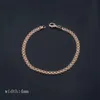 Link Chain Women Mens 585 Rose Gold Color Bracelet Weaving Rope Chic Chains Wristband Lobster Clasp JewelryLink Lars22