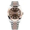 Montre de Luxe Men 's Watch 기계식 41mm 시계 로즈 골드 904L 풀 스테인레스 스틸 사파이어 수영 디자이너 시계