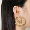 Mode Hoops Boucles D'oreilles Pour Les Femmes Or Boucle D'oreille Designers Goujons Bijoux De Luxe Lettres Or Rose Hoop Ornements Colliers Boîte Nice 22061301R