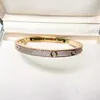 Bangle Set Full CZ diamants Love Bracelets designer Silver Gold tournevis bracelet pour femmes et hommes couple bijoux avec boîte Motion current 66ess