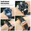 19mm 20mm 21mm 22mm Rubber Nylon Silicone Watch Band Fit for Omega GMT Planet Ocean Seamaster Diver 300 Curved End Orange Strap1563558