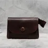 Portefeuilles Portefeuille Femmes Vintage Petit Sac À Main En Cuir Véritable Changer De Poche Carteira Feminina Couleurs Solides Rétro À La Main Zipper WalletWallets