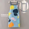 New Cotton Apron Female Breathable Kitchen Cooking Household Thin Fashion Adult Japanese Oil-proof Work Y220426