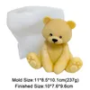 3D sittande björn silikonform för handgjorda ljus tvål aromaterapi som gör mögel diy dekoration hantverk bildar bakningskakor 220721