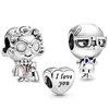 Yeni Popüler 925 STERLING Gümüş Yüksek Kalite Özel Fiyat Charm Aile Serisi Orijinal Pandora Cazibesi Bilezik Kolye için Boncuk Kolyesi Bayan Mücevher Yapımı