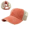 Hästsvans baseball mössor utomhus cykling sport toppade hattar retro bomull mode casual boll mössa sommar solskade lastbilshatt grossist snapback ponycap b8255