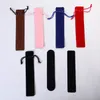 Creative Design Plush Velvet Pen Pouch Holder Single Pencil Bag Pen Case With Rope Office School Writing Supplies Student Christmas Gift ZC1210