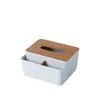 Pudełko na tkankę stacjonarną wielofunkcyjną salon bambusowa pokrywa papieru pudełko pudełko zdalne pudełka do przechowywania hotelowych de504