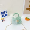 INS Baby Girl Jelly Прозрачные сумочки с жемчугом лук сладкие детские цвета, соответствующие цепи, мешок, мешки, модные дети, одно плечо, нулевые кошельки F1290