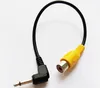 3.5 Cables, 90 Degree Angled 3.5MM Mono Male Jack To RCA Female Adapter For GPS AV-in Converter Video Cable