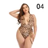 Womens plus sizewearwearwear lacas de praia siamese nadar nadar leopardo snake skinwear colar