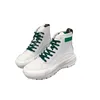 Sandalen Designer neue Freizeitschuhe dreifarbig grün Retro-Buchstaben bedruckte Schuhe mit dicken Sohlen aus Segeltuch für Männer und Frauen im Freien Mädchen High-Top-Sneakers