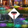 Lampes de jardin lumière LED solaire extérieur RGB couleur changeante voie solaire lampe à gazon pour jardins décor éclairage paysager