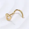 Fashion Stainless Steel Nose Studs Heart Shape Multicolor Nose Rings Hooks Piercing Body Piercings Jewelry