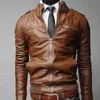 Męskie kurtki męskie skórzana kurtka Wysokiej jakości klasyczny rower motocyklowy kowbojski mężczyzna plus grube płaszcze m-3xlmen's
