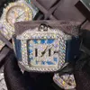 20232023 Mosang Stone Diamond Watch Customization pode passar no TT do movimento mecânico automático masculino WatchPhtj