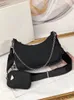 Designer tas hoogwaardige mode hobo dames schoudertassen dames borstpakket één pakket voor drie gebruik dame totte ketens handtassen portemonnee messenger canvas