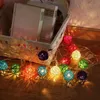 문자열 LED 2.5m 20 등나무 공연 요정 문자열 장식 조명 배터리 운영 크리스마스 야외 파티오 화환 웨딩 장식 스트린