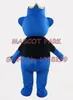 Mascotte bambola costume mascotte personalizzato blu king maiale mascotte costume adulto formato cartone animato maiale tema pubblicitario costumi carnevale fantasia vestito PR