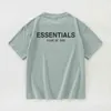 Essentials Baumwoll-Doppelfaden-Rücken-Buchstaben-Rundhalsausschnitt, lockeres Kinder-Kurzarm-T-Shirt für Jungen und Mädchen im Sommer
