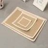 Square Lace Placemat Linen Heat Resistant Cup Mats Bar Restaurant Coffee Beverage Mat Kitchen Dining Table Decoration Multi Size BH6528 TYJ