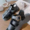 Kinderen Zwart Wit Sandalen Meisjes Mode Zomer Hollow Leisure Schoenen Baby Antislip Soft Beach Sandalen G220418