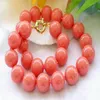 Natural 10mm South Sea Coral Pink Shell Pearl Round Gemstone Halsband 18 '' AAA