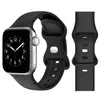 Smart-Watch-Armbänder, Ersatz-Armband, einfarbig, weiches Silikon, Sport-Armband für Apple-Uhren, Serie alle universell, 41 mm, 45 mm