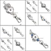 Key Rings Jewelry 6Styles Snap Button Keychain Crystal Keyring Diy 18Mm Chains For Women Drop Delivery 2021 H2W4L