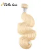 11A #613 Blonde Hair Bundles Weaves Double Wefts Straight Wavy Body Wave 613 Color Human Hair Extensions 8-30inch Bella Strong Weft