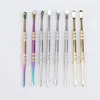 Paladin886 DA010 Smoking Pipe Dabber Tool About 4.72 Inches Glass Water Bong Quartz Banger Nail Dabbers Gold Rainbow Stainless Steel