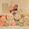 35cm Novo Backpack Rabbit Plush Toys que acompanha o travesseiro de boneca de travesseiro de boneca infantil brinquedo de pelúcia