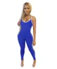 Summer Jumpsuits Kobiety bez ramiączek Rompers Modne Skoczki do bez rękawów Solid Club Bodycon Bodysuit Club Zużycie Molujny 7185