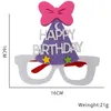 Puntelli per foto di occhiali per feste di compleanno di cartoni animati 12 stili Forniture per stand di foto di occhiali carini divertenti