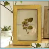 New Home 5 Colors Quality Vintage Po Frame Decor Retro Wooden Wedding Couple Recommendation Pictures Frames Gift Ornament Drop Delivery 2021