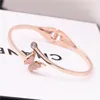 Armreif Koreanische Version Verkauf Vielseitige Rose Gold Titan Stahl Schmetterling Armband frauen Einfache Offene Net Rot JewelryBangle Lars22