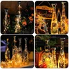 Strängar trådsträngslampor utomhusfest bröllop heminredning formad kork ljusproppslampa för vinflaska diy dekolerad