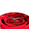 Stampa di fiori di rose rosse con nome personalizzato, decorazioni floreali moderne per la camera da letto, regalo personalizzato per il suo orologio da parete botanico 220615