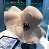 Cappelli a tesa larga 2022 Primavera Estate Europea e Americana Mare Parasole Fiori Grande Grondaia Spiaggia Signore Cappello di Paglia Traspirante