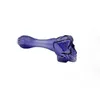 Atacado barato EUA popular Criativo crânio forma cachimbo de vidro colorido mini Protable colher de mão cachimbos para fumar presente de Halloween
