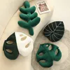 Lifelike Plush Leaf Pillow Cushion Room Decor Stuffed Plants Toys Pillow 3D Leaves Household Sofa Pillows Green For Girls LA402