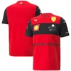 Clássico ferrari f1 camiseta vestuário fórmula 1 fãs de esportes radicais respirável f1 roupas topo oversized manga curta custom275w