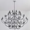 Lampes suspendues Gino Sarfatti 2097 Lustre pour salon chambre à coucher moderne décor à la maison en acier inoxydable lustres suspendus