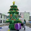 Modèle d'arbre de Noël gonflable vert, décoration extérieure ou intérieure, avec étoiles et souffleur d'air gratuit pour événement, fabriqué par Ace Air Art