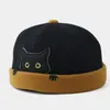 Men039s Cappello da padrone di casa Modello Street Cat Berretto da melone Innocente Standard Berretto da marinaio Cappellino da zucca Cappelli senza tesa Cappello da berretto invernale 26850878