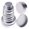Navulbare aluminium blikjes lippenbalsem flescontainers cosmetische crème potten rond metalen doos 5g 10 g 15 g 25 g 30 g 60 g 80 g 100g